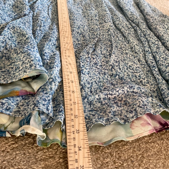 Floral Reversible Flowy Maxi Skirt Sz L-XL in EUC - Picture 5 of 5